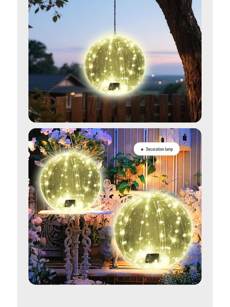 2026 Solar LED Waterproof Warm Color Pool Light - Outdoor Decorative PVC Inflatable Ball.