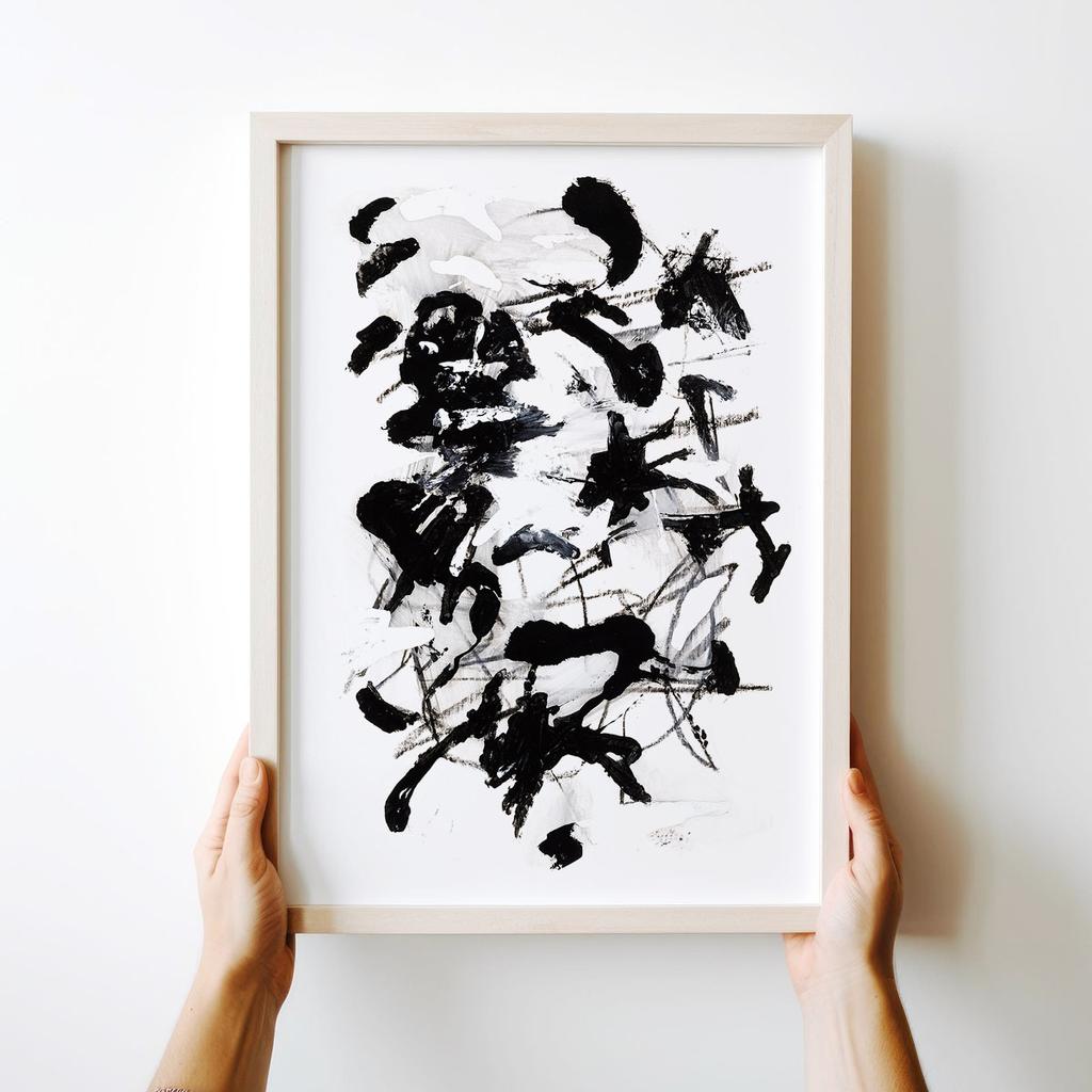 Abstract Poster Black and White