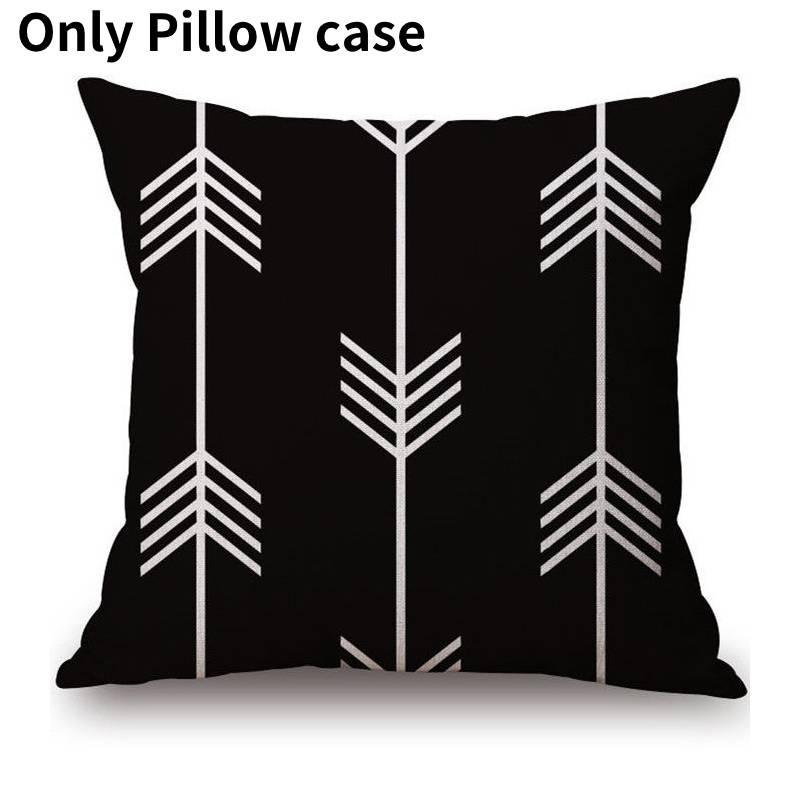 Luxurious Nordic Style Black Letter Digital Print Cushion Cover For Home Decor