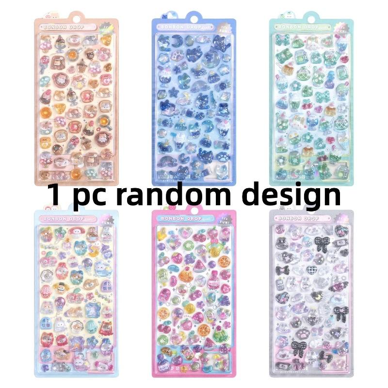 

Объемные 3D наклейки для девочек - Милые мультяшные мороженое/фрукты/животные - Декоративные наклейки для дневника каваи