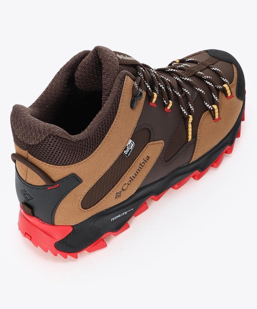 Columbia Saber Six Mid Outdry Hiking Size Red Spark Men's Shoes, 28.0cm, Bark,