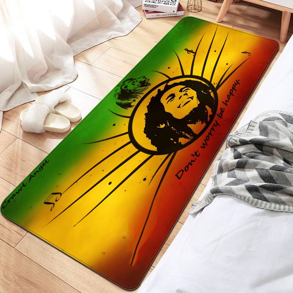 B-Bob Marley Room Mats Retro Multiple Choice Living Room Kitchen Rug Non-Slip Welcome Rug