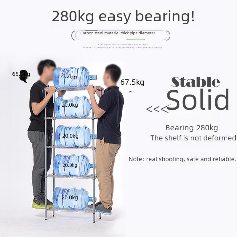 Multi-layer metal storage rack for kitchen, microwave, floor, bathroom, oven seasoning.
