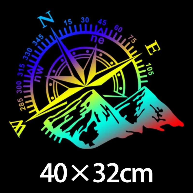 Mountain Engine Hood Body Sticker Mountain Compass Navigation Car Sticker Compass Door Sticker Body Sticker Accessories
