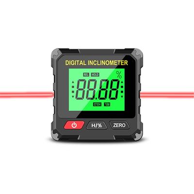 Rechargeable Angles Measurement Tool High Accuracy Sensors ABS Construction Magnetic Inclinometer For Engineers Builders