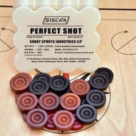 

SISCAA Carrom Coin Carrom Board Accessory Approved & Used in National Tournament Held by Carrom Coin Federation of India (Perfect Shot)