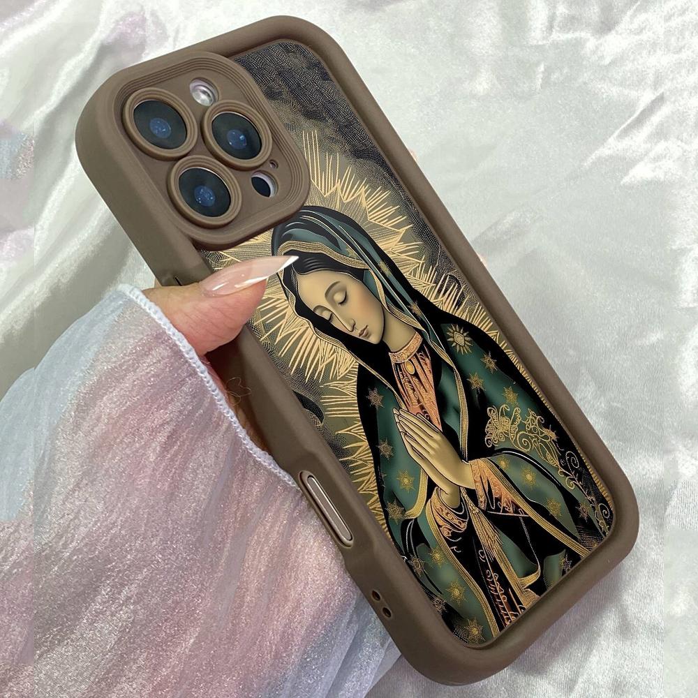 JT565 Virgin Mary Jesus Daily for iPhone 17 16 15 14 13 Pro Max Samsung S26 S25 Ultra A17 A07 A56 A16 A15 A14 Xiaomi 15T Redmi 15c 14C 13c Soft Case