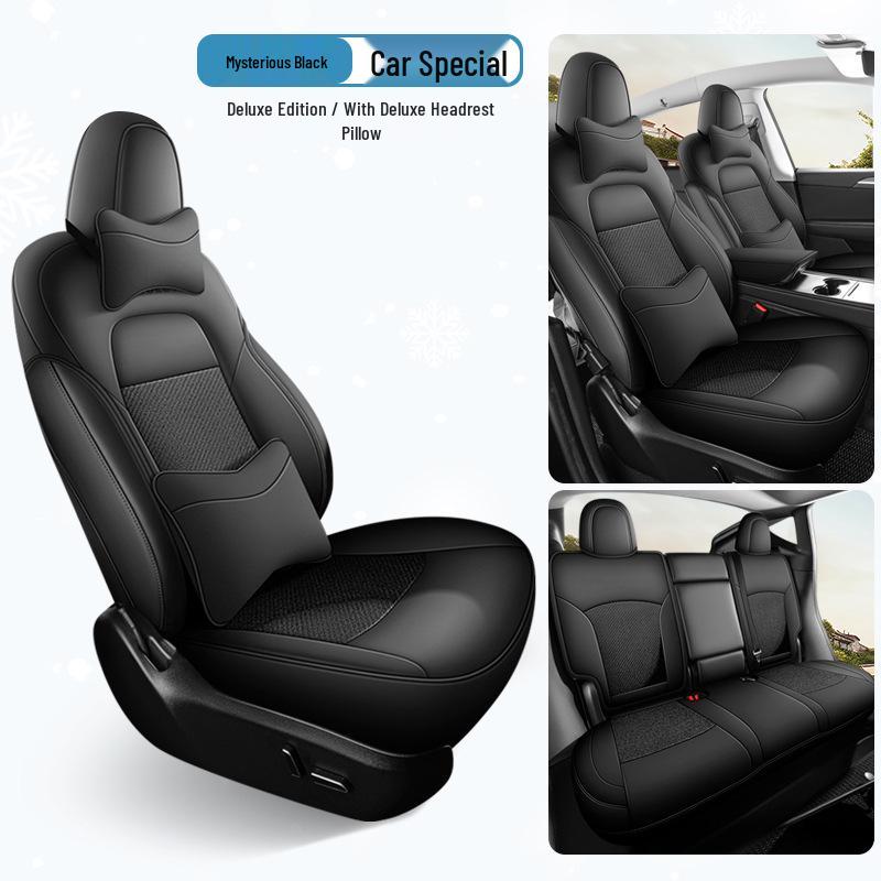 Tesla Model Y Dedicated Semi-Wrap Seat Cushion, All-Season Universal Cover, Car Interior Accessory
