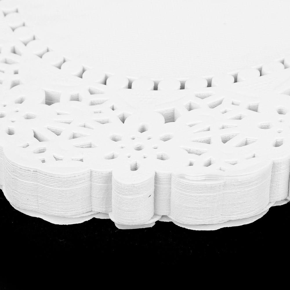 150 Stück Papier-Spitzen-Deckchen Weiße Backpapier-Deckchen Hochzeit Geburtstag