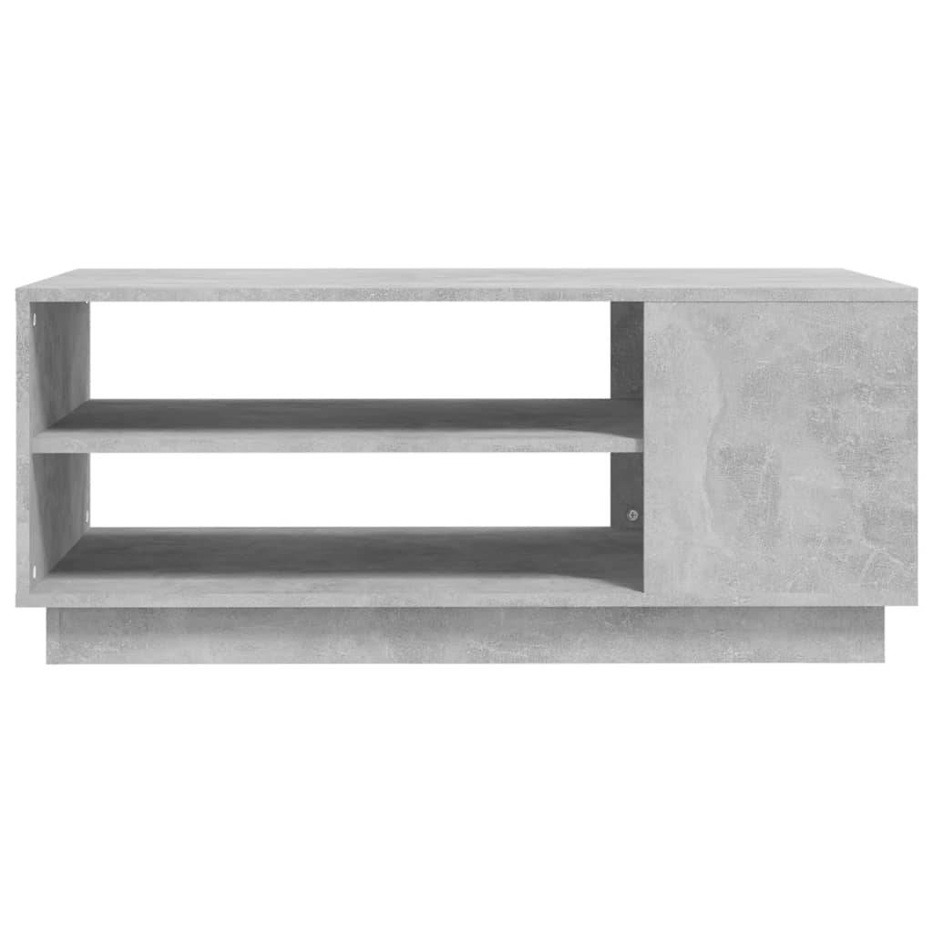Coffee Table Concrete Grey 102x55x43 cm Wood Based Material
