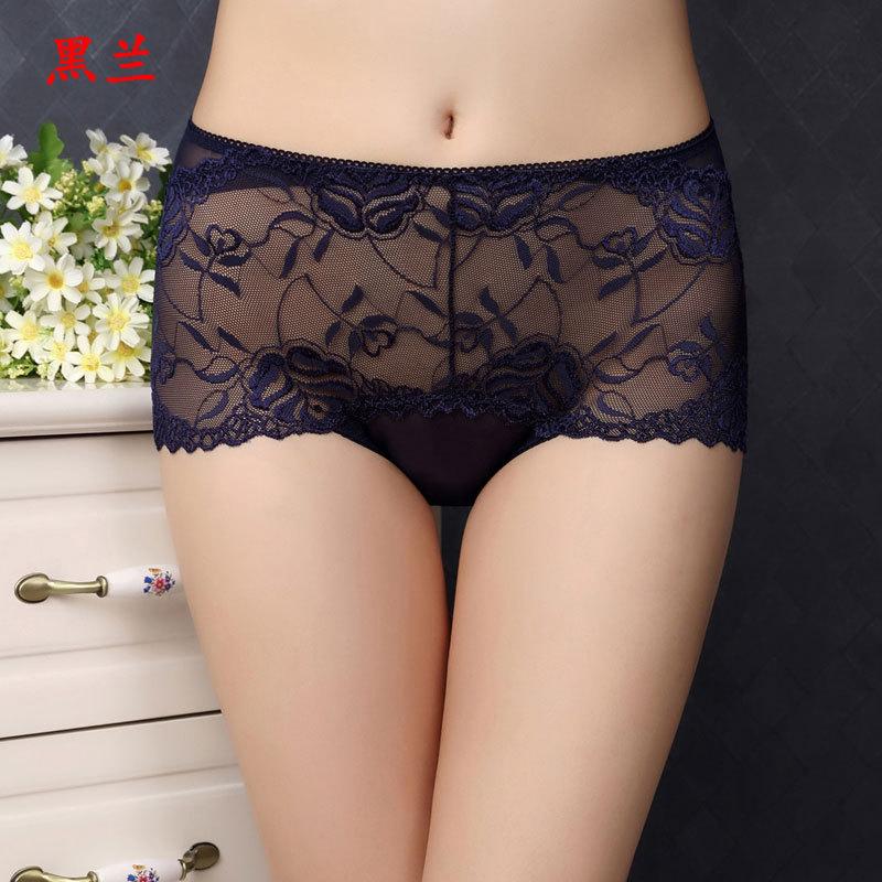 High Waist Women's Panties Sexy Hollow Lace Panties Comfortable Breathable Shorts