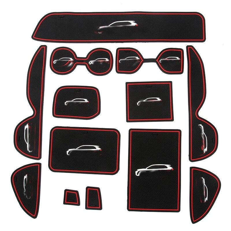 Türschlitzmatte Anti-Rutsch-Autotür-Gummi-Schalenkissen Red Gate Slot Pad für Toyota RAV4