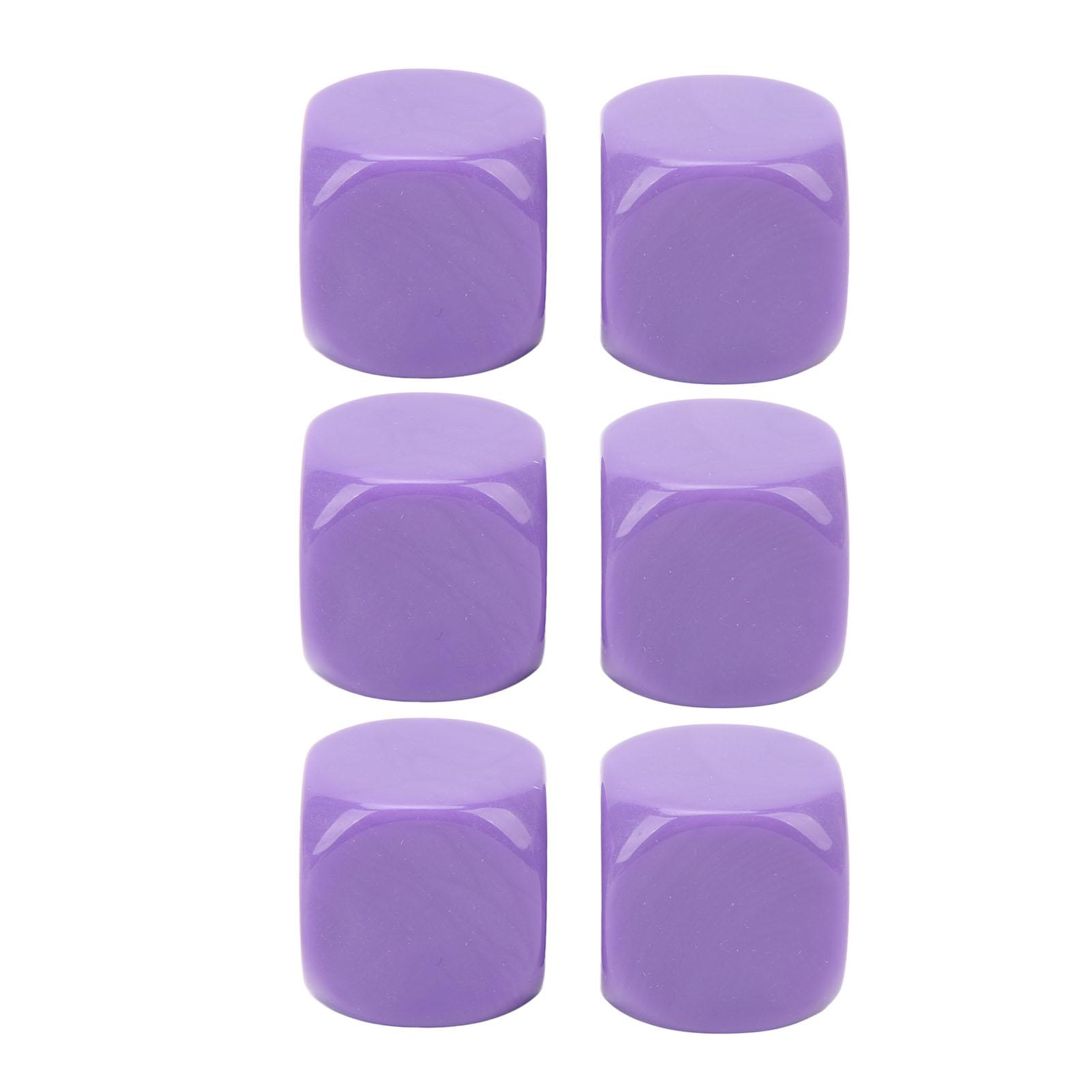 6Pcs Large Dice Set Round Corner Waterproof Oxidation Resistance Smooth Surface Dice for Bar DIY