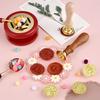 Handgefertigter Custom Rosen Tulpen Wachssiegelstempel Vintage Bastelstempelstempelkopf Karte Umschlag Hochzeitseinladung Geschenkverpackung Scrapbooking