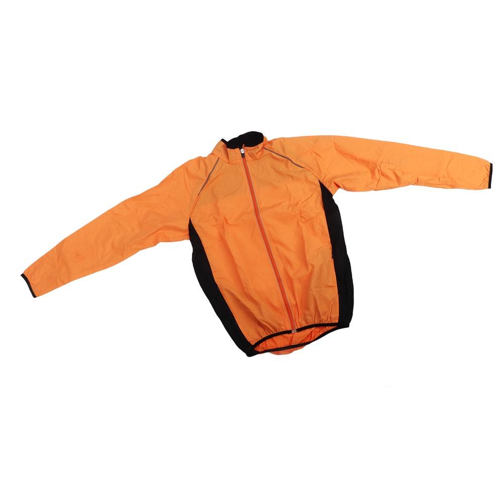 Windproof Men Cycling Jacket Orange Running Jacket Men Durable Mountain Bike Jacket  Evening Riding