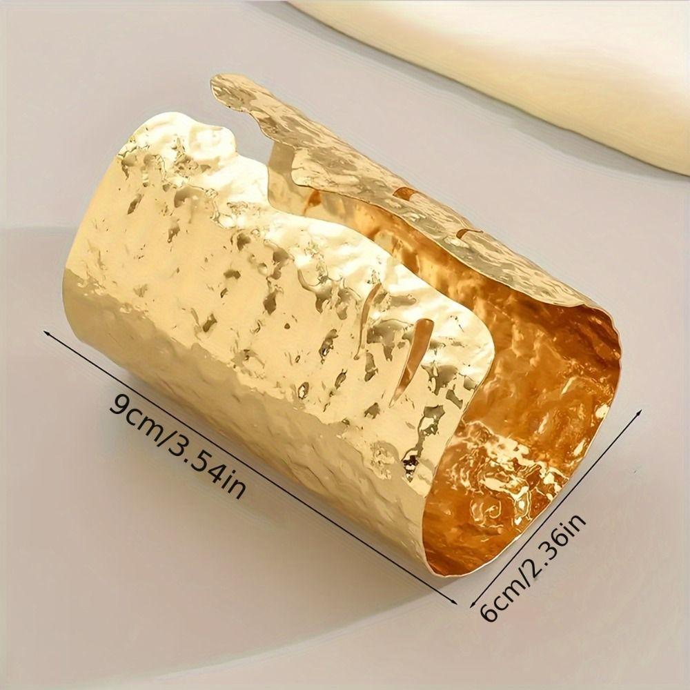 Metal Cuff Bangles Europe American Style Exaggerated Bracelet Human Face Wide Open Bangle  Women
