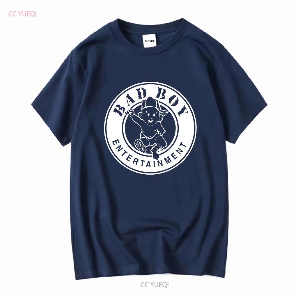 Bad Boy Records Logo T Shirt Hip Hop 1990 Tee Long or Short Sleeves Vintage Washed Designer Clothes Fashion Slightly Stretched