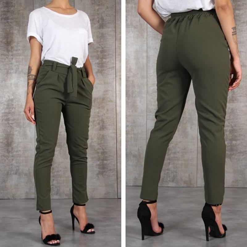 Women's Fashion Casual Solid Color Print Pants & Capris