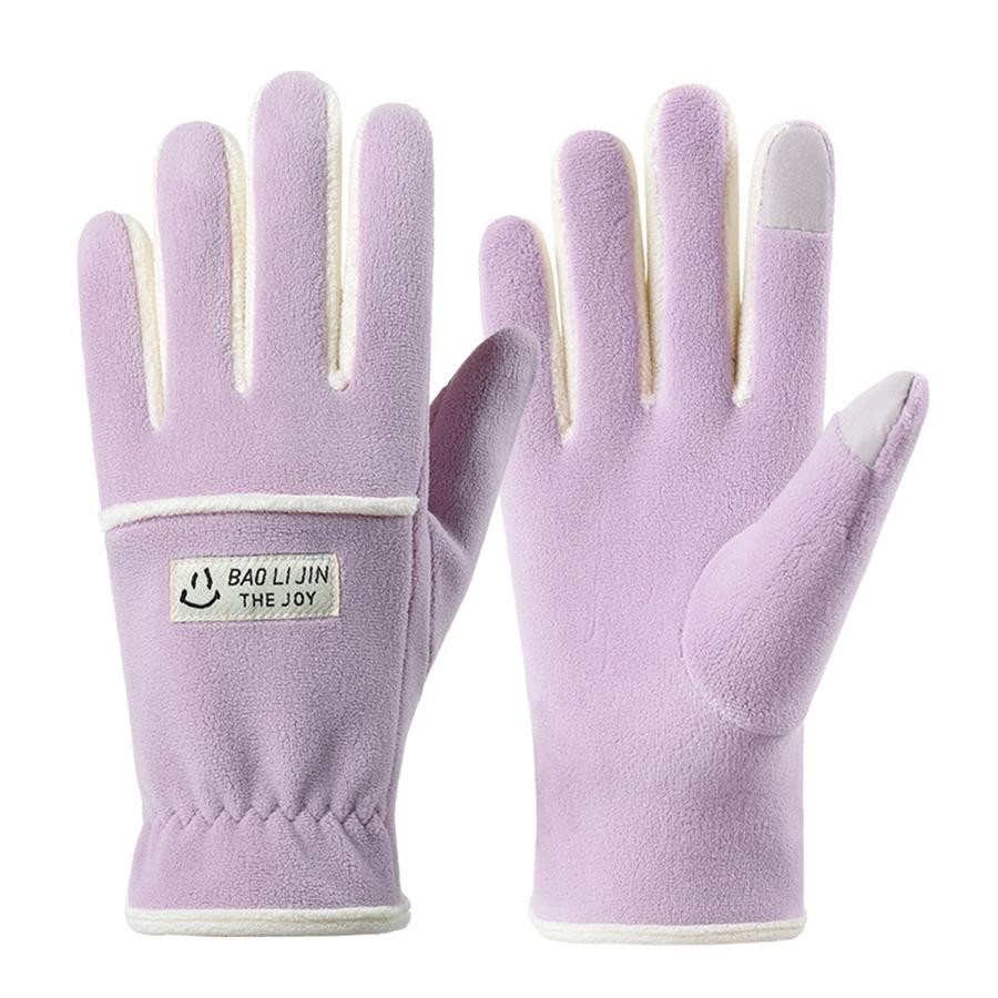 Riding Windproof Gloves for Women In Autumn and Winter, Warm Gloves with Touch Screen and Velvet Insulation for Outdoor Hiking,