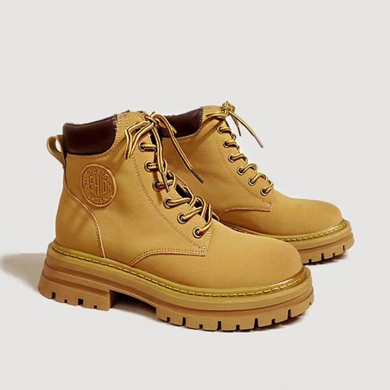 

Fashion High Top Women s Boots Leather Shoes for Women Fashion Motorcycle Ankle Boots For women Platform Designer Shoe Female Short Boot 35 коричневый