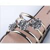 Women Peep Toe Sandals High Quality Rhinestones Slippers Anti Skid Flip Flops Crystal Women Shoes Summer Beach Footwear Lightweight Flat Sandals