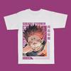 Anime Jujutsu Kaisen Sukuna the King of Curses T-shirt Japanese Manga Gift Tee Men's T-Shirt Black Casual Crew Neck Cotton Tee