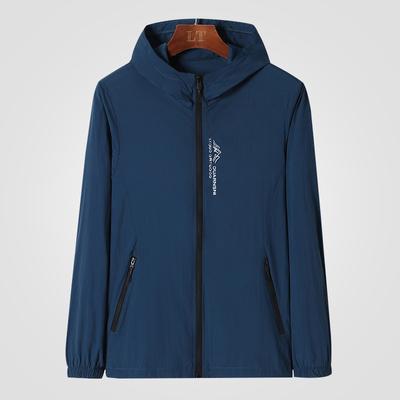Ropa de protección solar de seda de hielo para hombre, de verano, con protección UV, fina, transpirable, de talla grande, para pesca, chaqueta protectora solar
