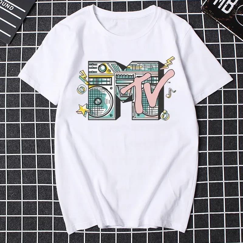 Mtv Music Television Graphic Tshirt Women Funny Unisex Clothing Fashion Hip Hop Tv T Shirt Plus Size 100Cotton Unisex Tshirt
