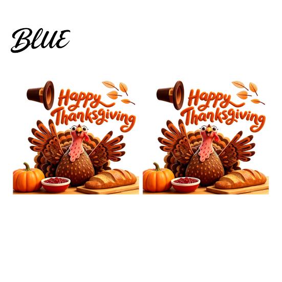 Creative Holiday Gift Autumn Thanksgiving Turkey Window Static Sticker Decorative Removable PVC Decals Theme Scene Setter Harvest Wall Clings