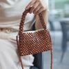 Handwoven Beaded Mini Square Tote Bag With Chain Strap Crossbody Shoulder Women Daily Street Style