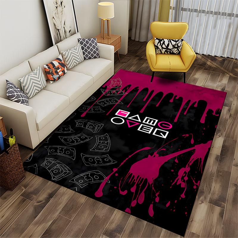"Game Over Graffiti Carpet" suitable as a non-slip mat for the living room or bedroom sofa