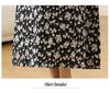 French Black Floral Puff Sleeve Camisole Dress for Women - Summer Seaside Vacation Style