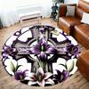 1PC cross lilies Office Round Area Rug, Under Office Chairs Bedroom Living Room Home Decor,Carpet for Office, -1110255