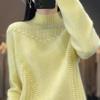 Maglione Donna Autunno Inverno Ispessito Caldo Lavorato a Maglia Elasticizzato Manica Lunga Top Oversize
