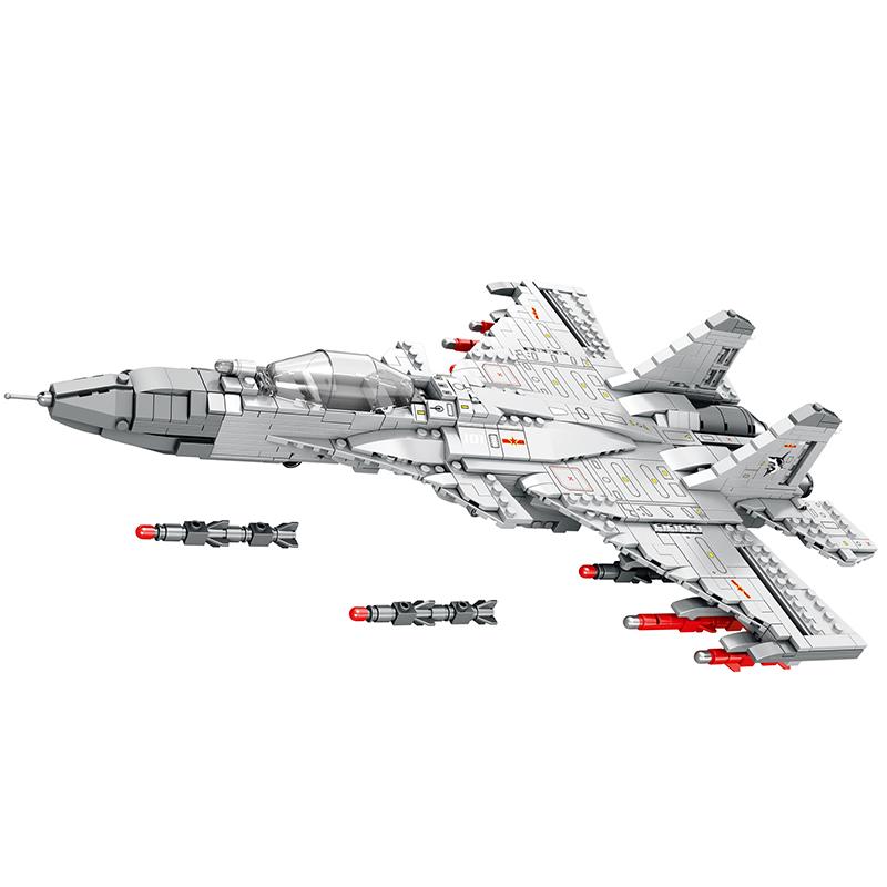 

1033PCS J-15 Fighter Building Blocks Air Force Combat Aircraft Model Bricks Desktop Display Kids DIY Toys Idea Birthday Gifts