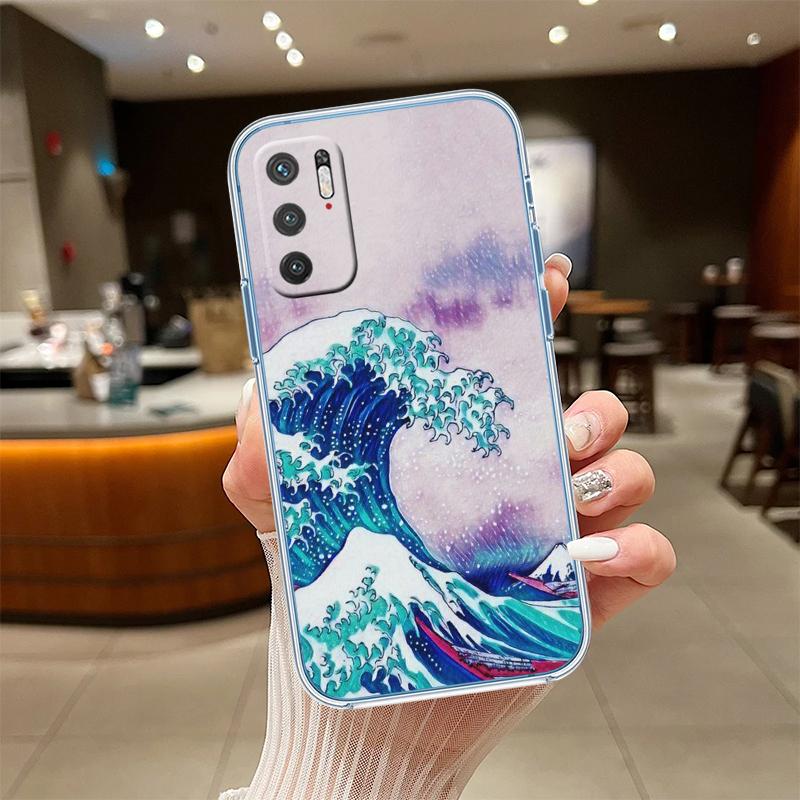 UP32 Great Wave off Kanagawa Transparent Phone Case for Motorola Moto Edge 20 30 40 50 S30 Fusion Ultra Pro Neo Lite + G200 G23