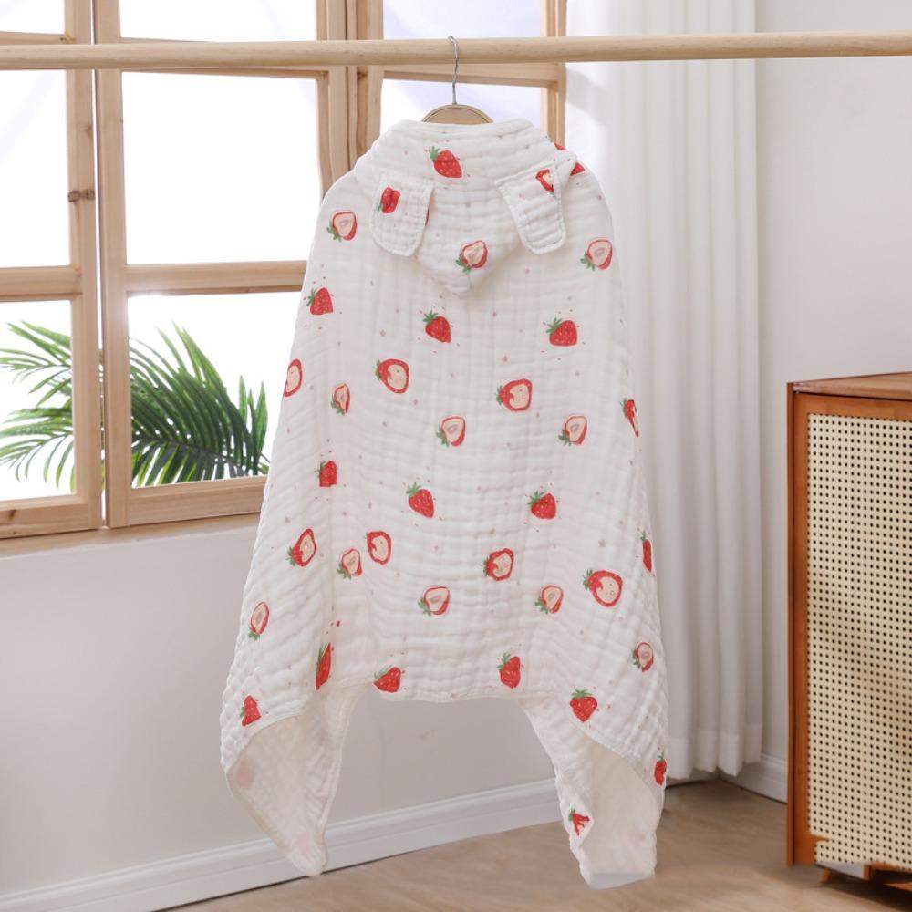 Cute Hooded Cape Towels Rabbit Sleepwear Bathrobe Cloak Cartoon Blanket Wrap  Baby