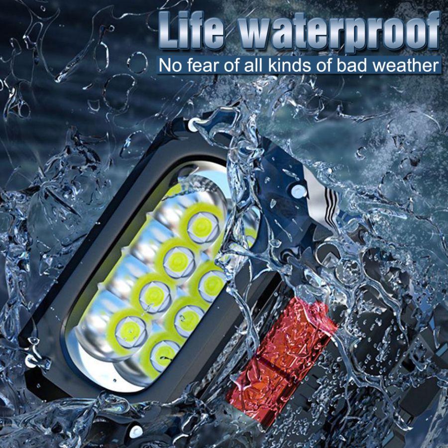 Most Powerful Type-C USB Rechargeable Flashlight 3 Modes Built-in Battery Powered High Lumens LED Flashlights Emergency Torch