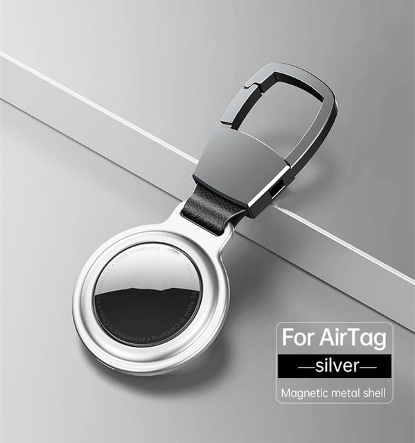 Metal Magnetic Adsorption Shockproof Case For Apple Airtag Locator Protective Sleeve Case For Air Tags Keychain Protector Bumper