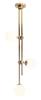 Rays C - Modern Ceiling Lamp - Golden Brass, Milky Sphere 113cm
