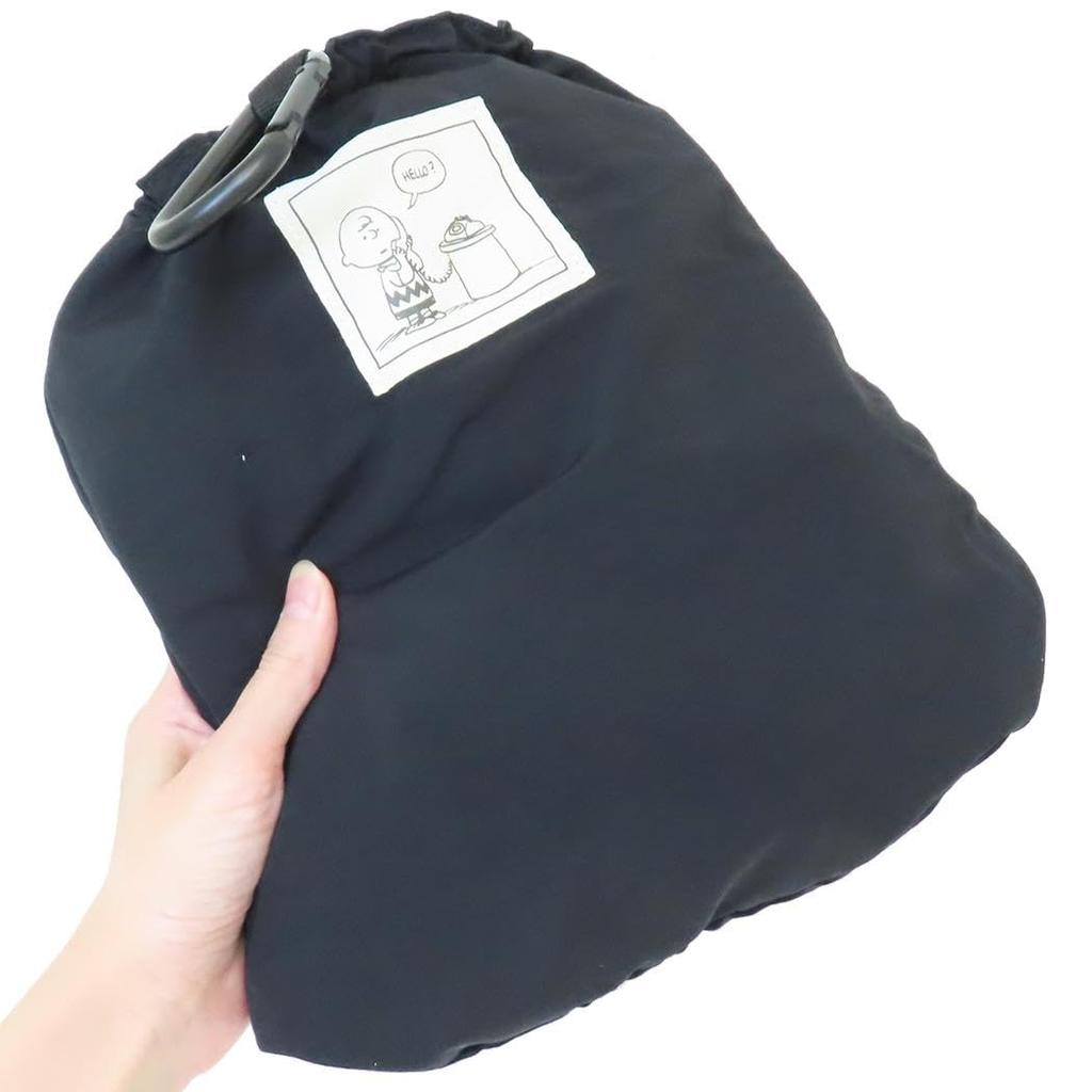 Marimo Craft Packable Lightweight Backpack, Snoopy Vintage Travel, Black, W300 x H470 x D200mm, SPZ-4092