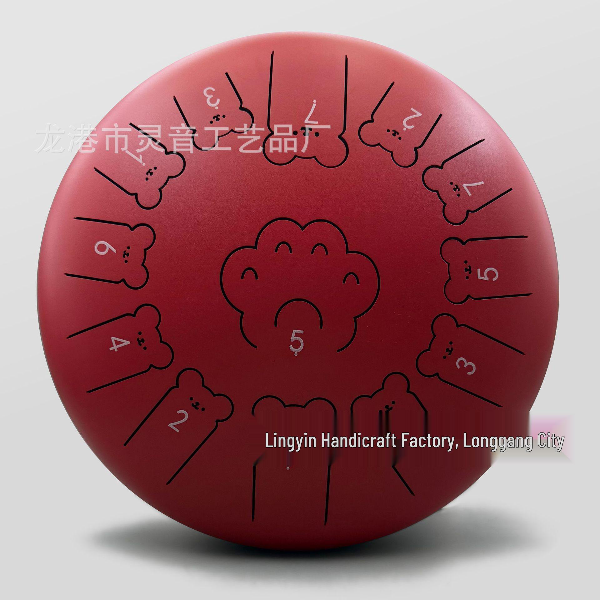 Children s 13-Inch 13-Tone Ethereal Handpan Drum - Embroidered Edge Percussion Instrument