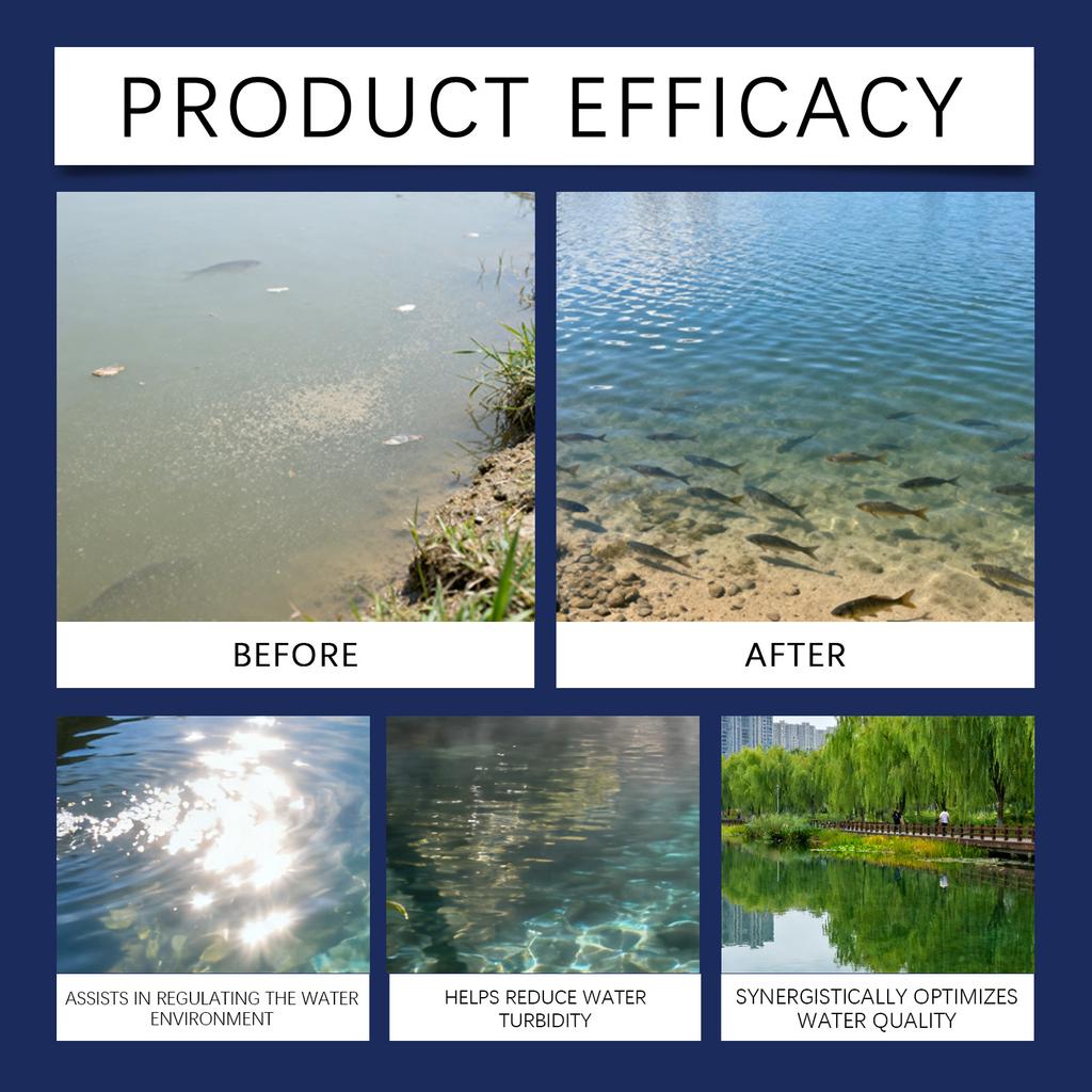 Kraftvolles Aquariumwasser-Reinigungspulver, Reinigende Wasserqualität, Klares und Lang anhaltendes Wasserreinigungs-Pflegepulver