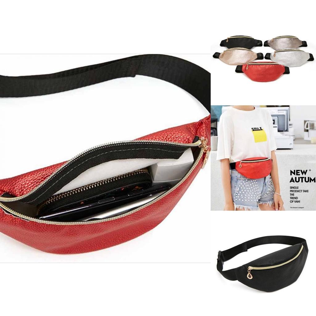Compact And Chic Travel Hip Bag For Women With Zipper Closure And Pocket