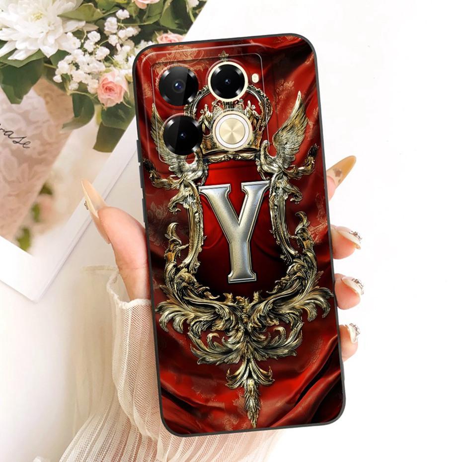 Fashion Crown Letter Couple Phone Case For Infinix Note 40 Pro Plus 5G 4G Note40 40Pro 40Pro+ Soft Silicone Cases Covers Bumpers