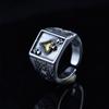 Retro Ace of Spades Ring For Men Silver Color Punk Gothic Open Ring Designer Jewelry Unisex Accessories Creative Peace Art Gift