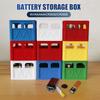 Aaa/Aa/9V/Cr2032/Cr2025 Battery Storage Box Stackable Battery Organizer Decorative Battery Holder, Home, Office Storage Box