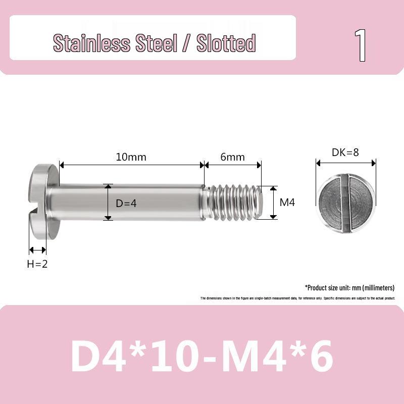 M3M4 Stainless Steel Slotted Set Screw & Half-Threaded Rod