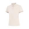 Comfortable Breathable Polo Shirt Women Tops Oatmeal-Gray APLW476-10