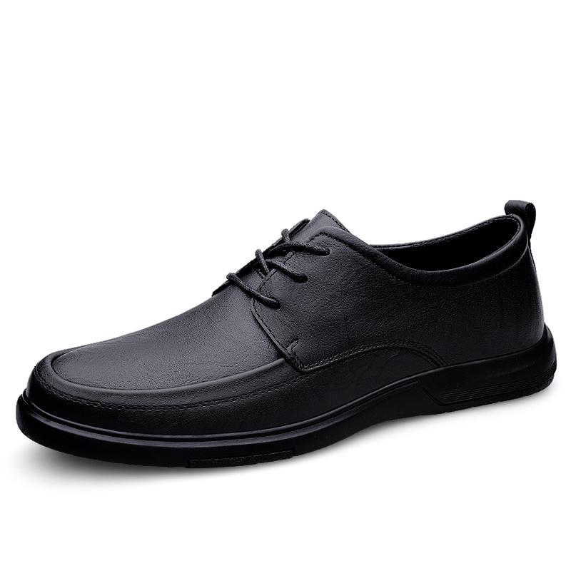 Fashion Spring Autumn Man Genuine Leather Casual Shoes Luxury Derby Shoes Lace-Up Male Flats Business Mens Footwear Classic Oxford Shoes